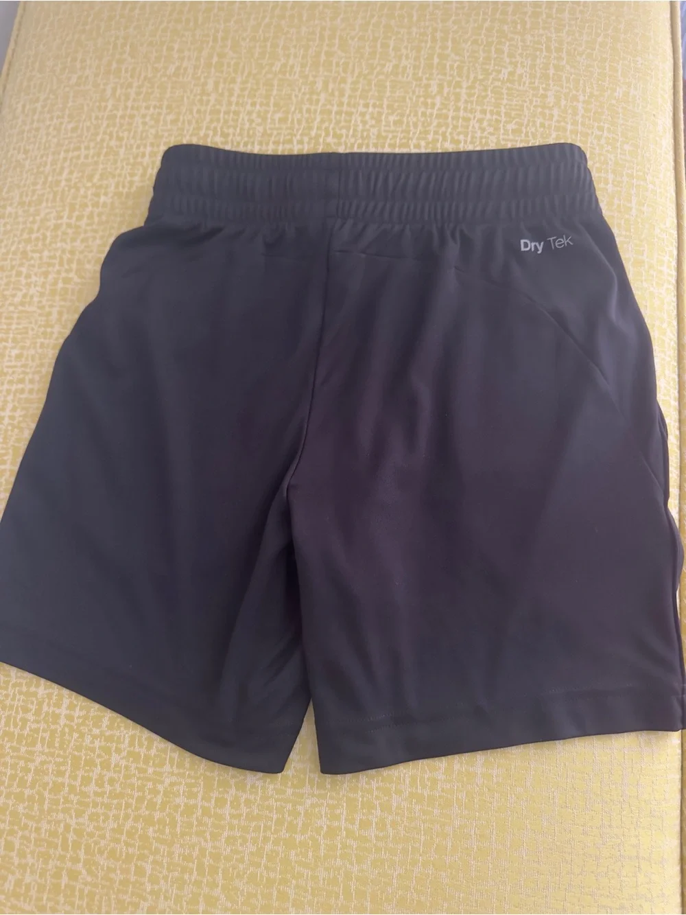 Kids Black Athletic Shorts with Elastic Waistband
